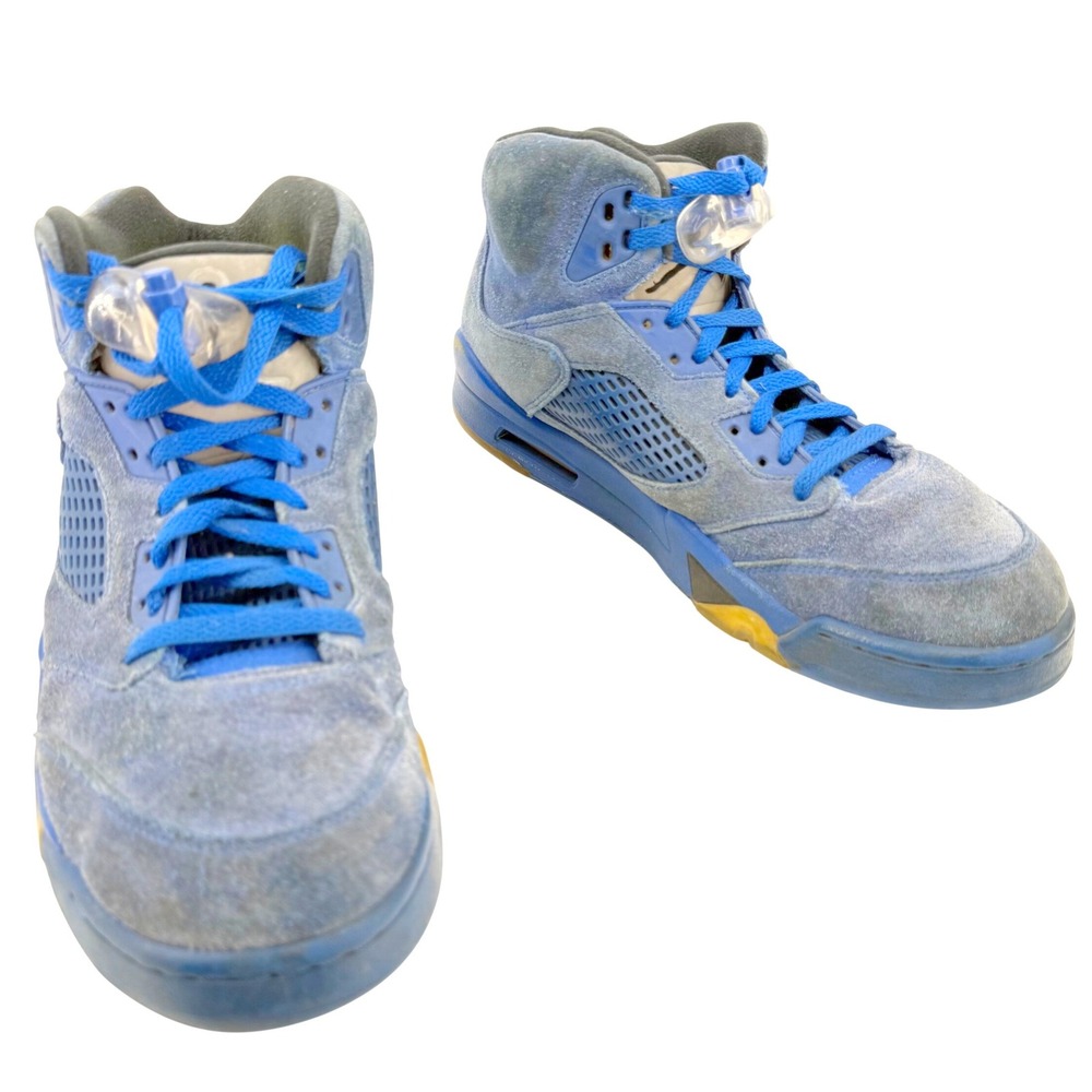 Jordan Air Jordan 5 Retro Mens 10.5 Blue Suede High Top Basketball Sports